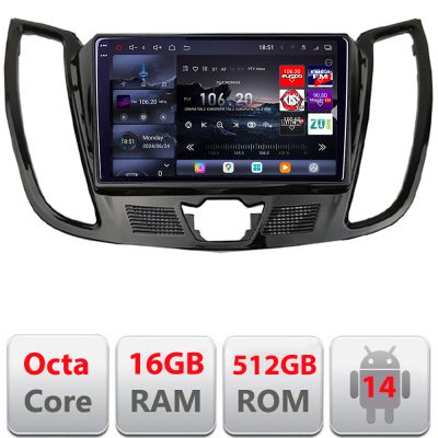 Navigatie Ford Kuga C-MAX 2010-2019 Android radio gps internet 8 core QLED 2K 12+256GB 360 Edotec