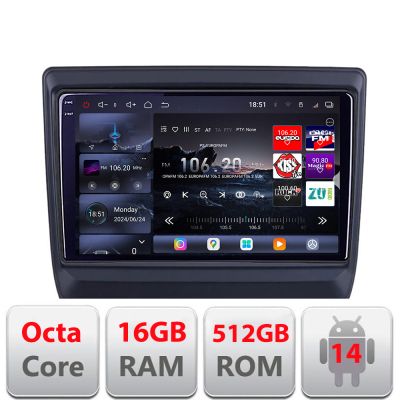 Navigatie Isuzu DMAX 2020- Edotec Kit-DMAX20 8 core QLED 2K 12+256GB 360 Android Waze USB Navigatie Internet Youtube Radio