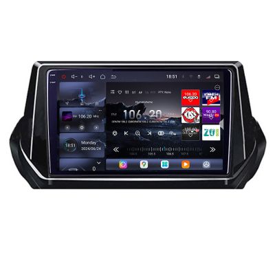 Navigatie Peugeot 2008 2020- Android radio gps internet 8 core QLED 2K 12+256GB 360 Edotec