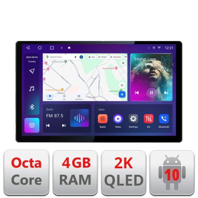 Navigatie dedicata Smart For Two 2015- N-Smart15 Edonav ecran 13" 2K 4+32 Android Waze USB Navigatie 4G 360 Toslink Youtube Ra