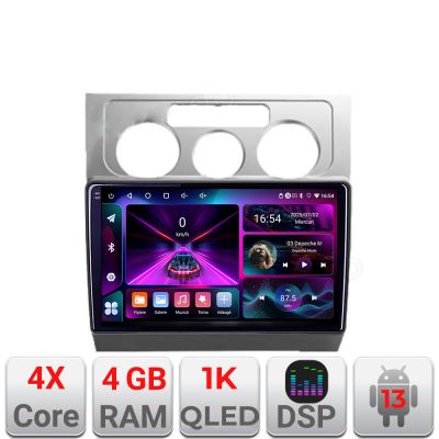 Navigatie VW Touran 2003-2010 A-TOURAN1  4+64 InCell Display 1K Android Waze USB Navigatie Internet Youtube Radio