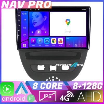 Navigatie Citroen C1 Peugeot 107 Toyota Aygo 2005-2014 EDOTEC-LITE Android Ecran 720P Octa Core 8+128 Carplay  Android auto v2