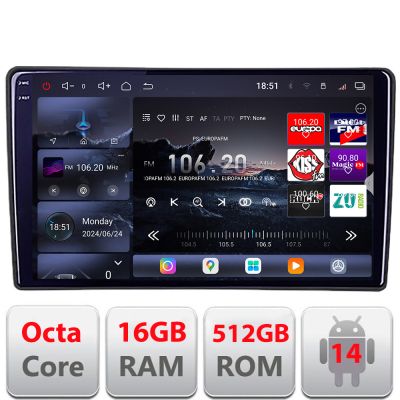 Navigatie Fiat Tipo 2020- Android radio gps internet 8 core QLED 2K 12+256GB 360 Edotec