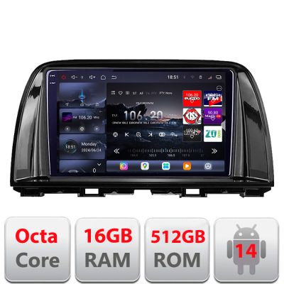 Navigatie Mazda CX5 2015-2017 Android radio gps internet 8 core QLED 2K 12+256GB 360 Edotec