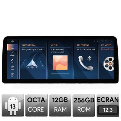 Navigatie dedicata Edotec BMW Seria I3 masini cu EVO, Android, Octa Core, 12+256, 12.3", Qled 2K 2400x900, Qualcomm 680