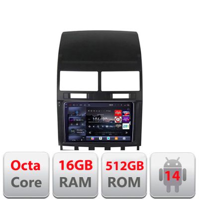 Navigatie VW Touareg 2004-2011 Edotec Kit-042 8 core QLED 2K 12+256GB 360 Android Waze USB Navigatie Internet Youtube Radio