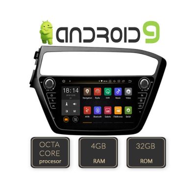 Navigatie Hyundai I20 2018- EDT-G1130-8CORE cu Android ecran tactil capacitiv Bluetooth Internet GPS Octa Core