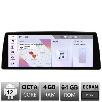 Navigatie BMW Seria 3 E90 2006-2012 fara ecran de fabrica Android ecran 10.25" 4+64 4G BT