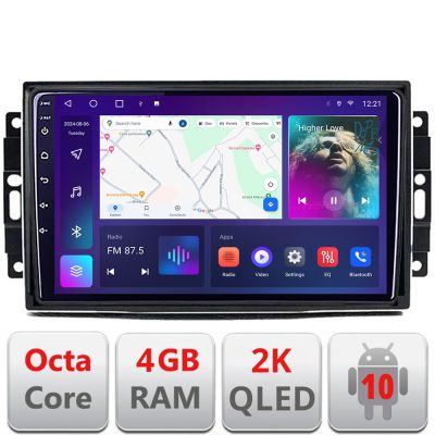 Navigatie CHRYSLER Jeep Manual C-202 Android Octa Core Ecran 2K QLED GPS 4G 4+32GB 360 KIT-202+EDT-E410-2K