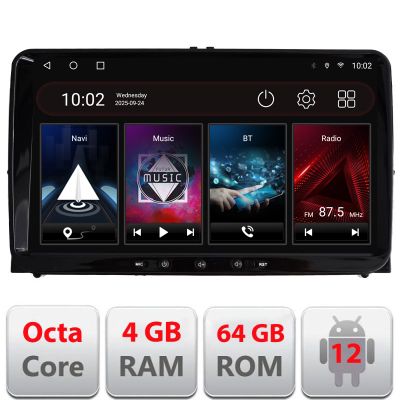 Navigatie dedicata VW Skoda Seat Edotec VW PRO ecran 9" Qled Android 8 core 4+64 4G DSP 360 Wifi radio usb BT GPS carplay android auto
