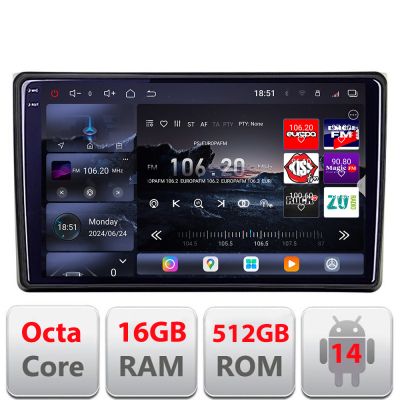 Navigatie Audi A4 B6, A4 B7 2001-2007  Edotec Kit-050 8 core QLED 2K 12+256GB 360 Android Waze USB Navigatie Internet Youtube Radio v1