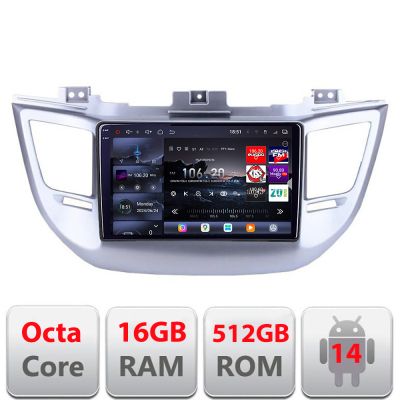 Navigatie Hyundai Tucson 2015-2019 Edotec Kit-546 8 core QLED 2K 12+256GB 360 Android Waze USB Navigatie Internet Youtube Radio