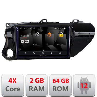 Navigatie Toyota Hilux 2016- 5230-TY59 Android Ecran 720P Quad Core 2+64 carplay android auto