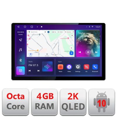 Navigatie dedicata Nissan Qashqai N-353 Edonav ecran 13" 2K 4+32 Android Waze USB Navigatie 4G 360 Toslink Youtube Radio KIT-3