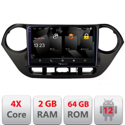 Navigatie Hyundai I10 2013-2019 5230-HY38 Android Ecran 720P Quad Core 2+64 carplay android auto