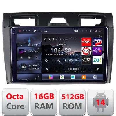 Navigatie Ford Fiesta MK5 2002-2008 Android radio gps internet 8 core QLED 2K 12+256GB 360 Edotec