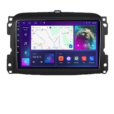 Navigatie Fiat 500 2015-2021 Android Octa Core Ecran 2K QLED GPS 4G 4+32GB 360 KIT-500new+EDT-E410-2K