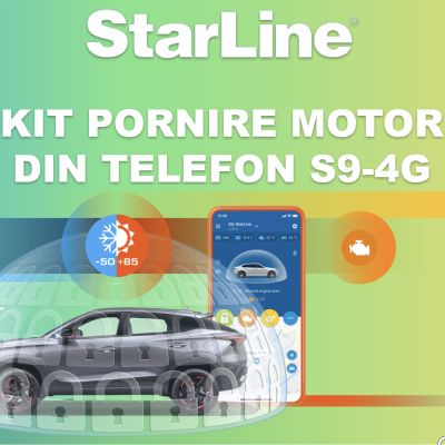 Kit pornire motor Porsche Cayenne gen 2 E2 2010-2016, aplicatie telefon 4G (montaj inclus) - Starline S9 v2 4G