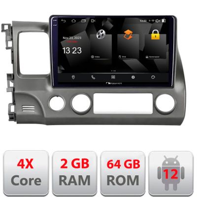 Navigatie Honda Civic Sedan 5230-044 Android Ecran 720P Quad Core 2+64 carplay android auto
