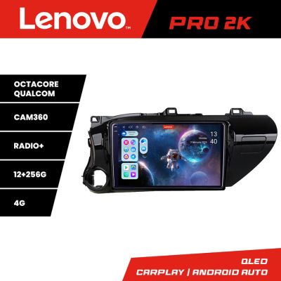 Navigatie Toyota Hilux 2016- Lenovo Kit-TY59 8 core QLED 2K 12+256 360 Android Waze USB Navigatie Internet Youtube Radio