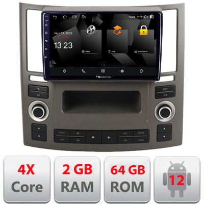 Navigatie Infiniti FX45 2007-2009 Android Ecran 720P Quad Core 2+64 carplay android auto