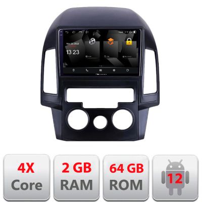 Navigatie Hyundai I30 2009-2012 clima manuala 5230-I30AC Android Ecran 720P Quad Core 2+64 carplay android auto