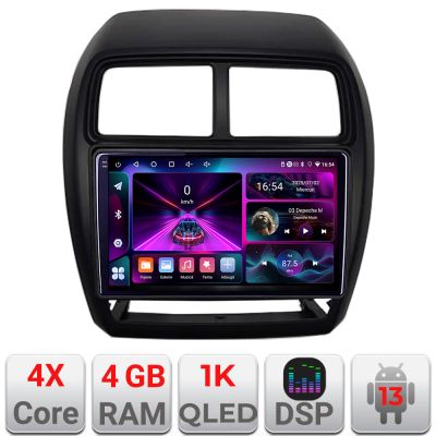 Navigatie Mitsubishi ASX 2017-2021 model facelift Android radio gps internet 4+64 InCell Display 1K Kit-026-facelift+EDT-E209-RK