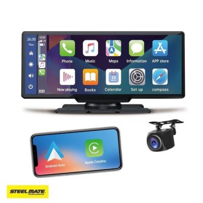 DVR Steelmate L07 dual camera monitor 10" Apple CarPlay Android Auto mirroring, 2K+FHD DVR