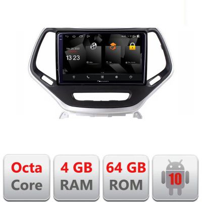 Navigatie Jeep Cherokee 2014-2019 5510-248 Android Octa Core 720p 4+64 DSP 360 camera carplay android auto