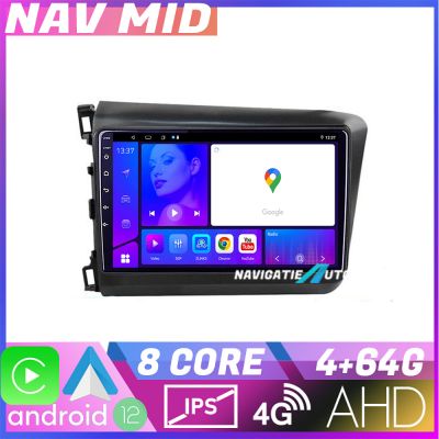 Navigatie Honda Civic 2012 2015 KIT 132 EDOTEC-LITE Android Ecran 720P Octa Core 4 64 Carplay