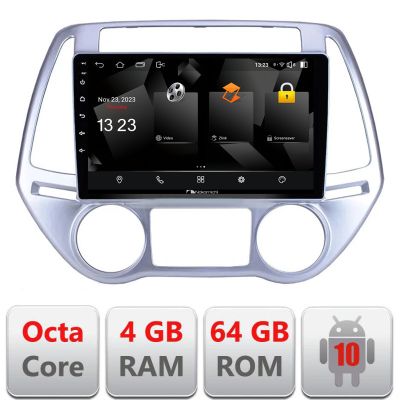 Navigatie Hyundai I20 2011-2014 manual si automat Android radio gps internet quad core 4+64 carplay android auto