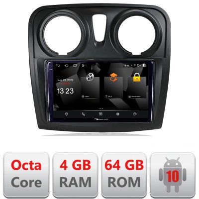 Navigatie Dacia Sandero Logan 2012-2020 5510-sandero Android Octa Core 720p 4+64 DSP 360 camera carplay android auto