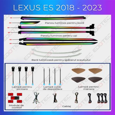 Lumini ambientale Lexus ES 2018-2023 set complet control telefon sau sistem original