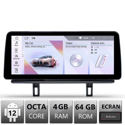 Navigatie dedicata Edotec BMW Seria 1 E87 2003-2008 masini cu ecran color CIC Android ecran 10.25" 4+64 4G BT