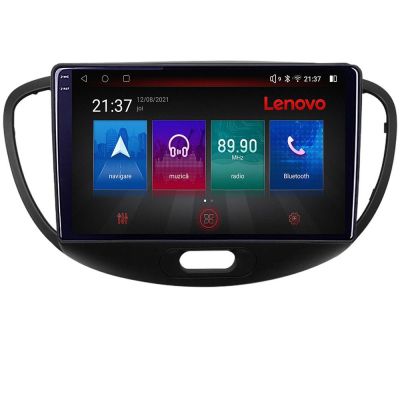 Navigatie Hyundai I10 2007-2013 Android radio gps internet 8 core QLED Qualcomm 4+64 360 Lenovo