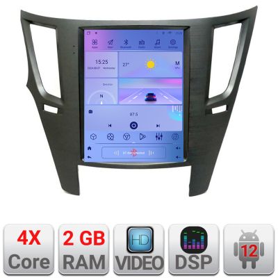 Navigatie Subaru Legacy si Outback 2010-2014 tip tesla radio gps internet 4 Core carplay android auto 2+32 kit-tesla