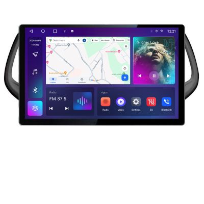 Navigatie dedicata Jeep Compass 2017 N-739 Edonav ecran 13" 2K 4+32 Android Waze USB Navigatie 4G 360 Toslink Youtube Radio KI