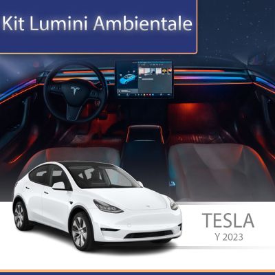 Lumini ambientale Tesla Model Y 2023 set complet control telefon