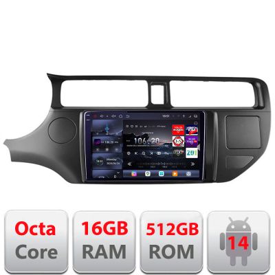 Navigatie Kia Rio 2011-2013 Edotec Kit-204 8 core QLED 2K 12+256GB 360 Android Waze USB Navigatie Internet Youtube Radio v1