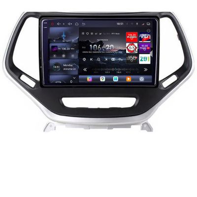 Navigatie Jeep Cherokee 2014-2019 Edotec Kit-248 8 core QLED 2K 12+256GB 360 Android Waze USB Navigatie Internet Youtube Radio