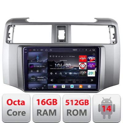 Navigatie Toyota 4runner 2009-2019 Android radio gps internet 8 core QLED 2K 12+256GB 360 Edotec