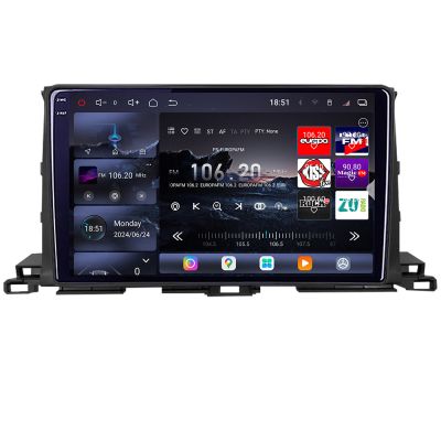 Navigatie Toyota Highlander 2013-2018 Android radio gps internet 8 core QLED 2K 12+256GB 360 Edotec