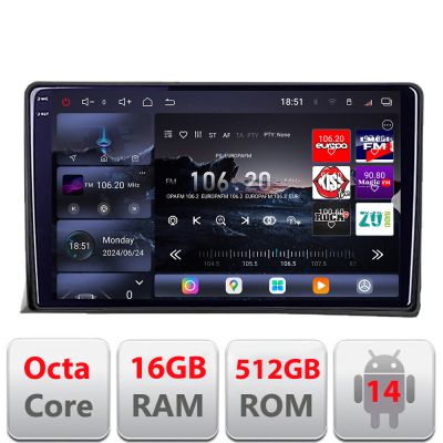 Navigatie vw multivan 2003-2015 Edotec Kit-MULTIVAN 8 core QLED 2K 12+256GB 360 Android Waze USB Navigatie Internet Youtube Radio