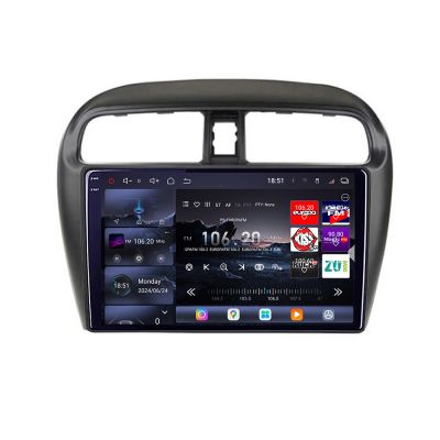 Navigatie Mitsubishi Space Star Mirage Attrage 2012- 8 core QLED 2K 12+256GB 360 Android Waze USB Navigatie Internet Youtube Radio Edotec