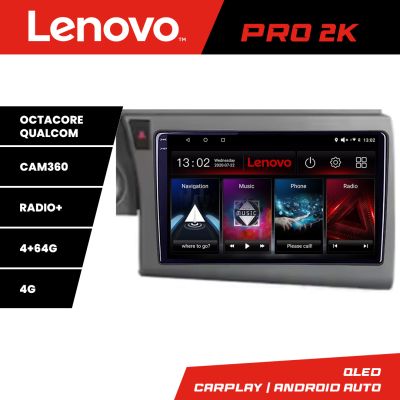 Navigatie Audi A6 C6 2004-2010 Lenovo Qled 2K Octa Core 4+64 360 DSP carplay android auto radio gps internet kit-a6-c6+PRO-2K-9-4+64