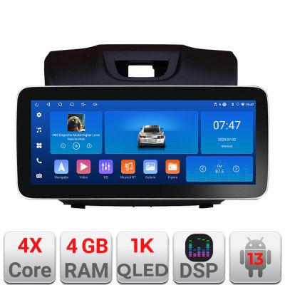 Navigatie Isuzu D-Max K-2234 Edotec 4+64 12.3 inch Incell 1K android Wifi 5Ghz gps internet   v1