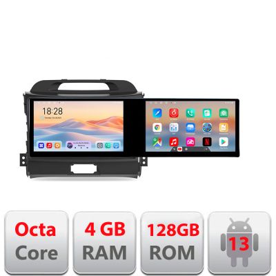 Navigatie Kia Sportage 2010- Edotec 8 core 4+128 10.5 inch Incell 1K android Wifi 5Ghz gps internet