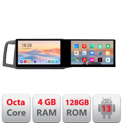 Navigatie Jeep Grand Cherokee 2008-2010 Edotec 2 ecrane  8 core 4+128 21.6 inch Incell android Wifi 5Ghz gps internet  Kit-cherokee-2009