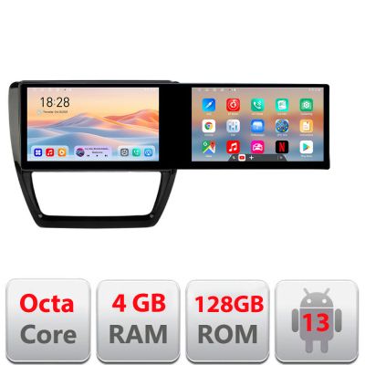 Navigatie VW Jetta 2011-2018 Kit-jetta-15 Edotec 2 ecrane  8 core 4+128 21.6 inch Incell android Wifi 5Ghz gps internet a