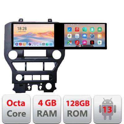 Navigatie Ford Mustang 2015-2020 Kit-MUSTANG Edotec 2 ecrane  8 core 4+128 21.6 inch Incell android Wifi 5Ghz gps internet